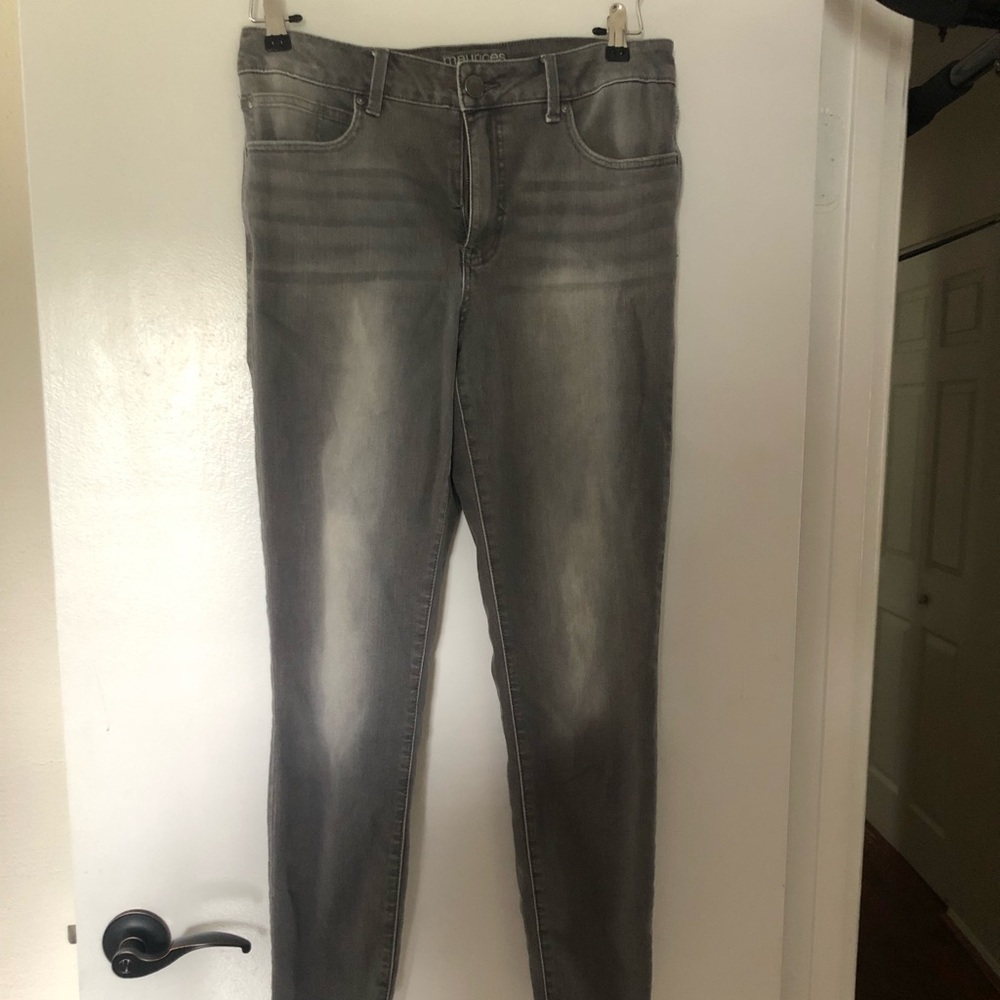 Maurice’s high rise everflex faded black jeans